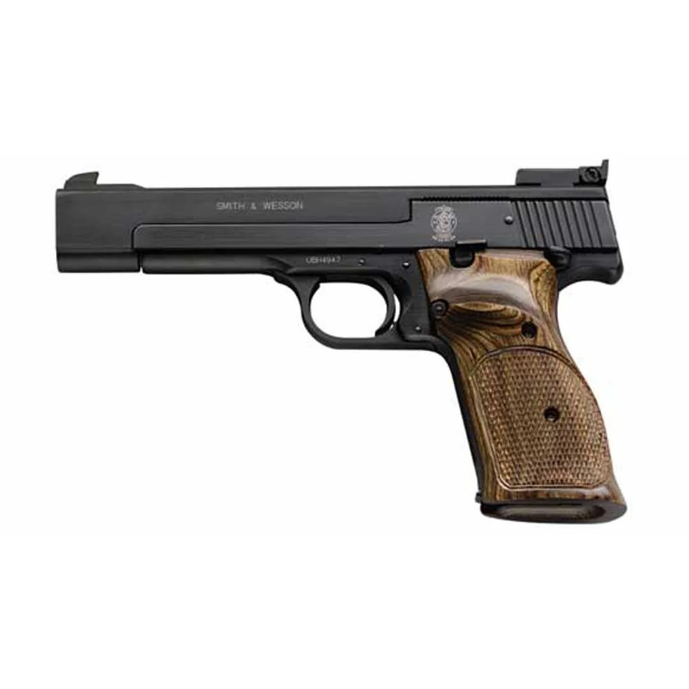 smith-wesson-m41-22lr-5-5-inch-primary Smith & Wesson Inc. S&W M41 Handgun .22 LR 10rd Magazine 5.5" Barrel Adj Sight Wood Grips-DEMO