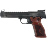 Smith & Wesson Inc. Smith & Wesson Model 41 Handgun 22 LR 10rd Magazine 5.5" Barre Black with Wood Grip Adjustable Sights