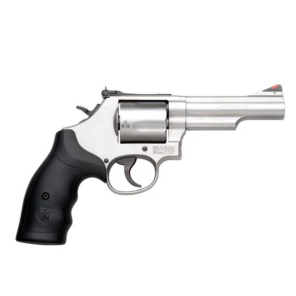 smith-wesson-model-69-44-mag-4-inch-primary Smith & Wesson Inc. Smith & Wesson L-Frame Model 69 Handgun .44 Mag 5rd Capacity 4" Barrel Silver with Black
