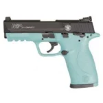 Smith & Wesson Inc. Smith & Wesson M&P 22 Compact Handgun .22 LR 10rd Magazine 3.6" Barrel Robin's Egg Blue with Black Slide