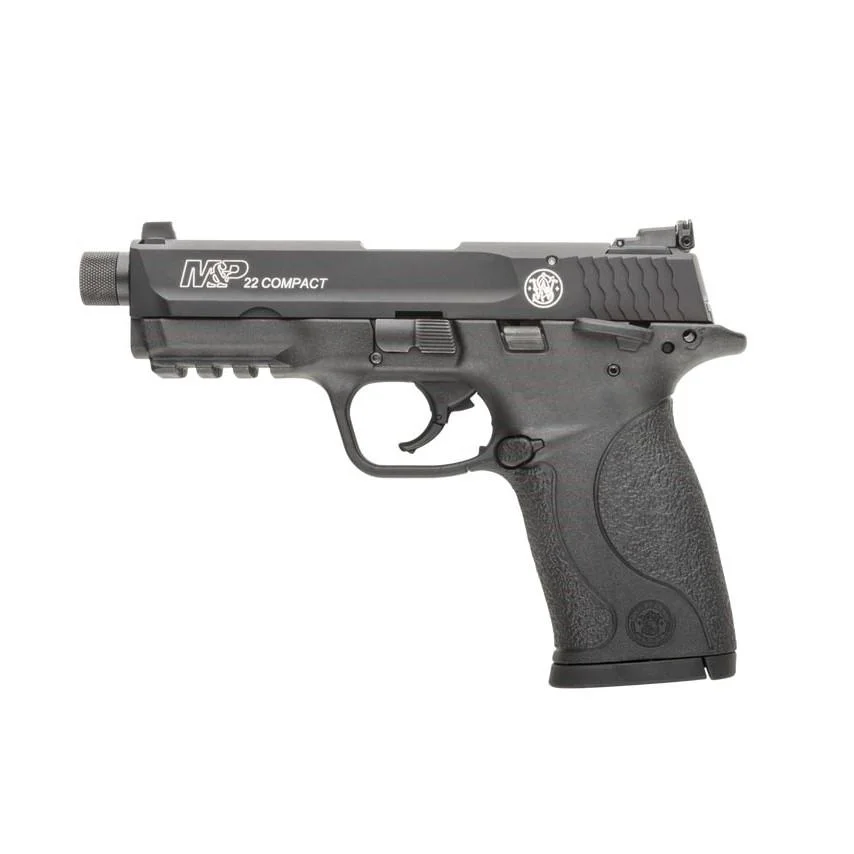 smith-wesson-mp-22lr-compact-3-6-black-primary-1 Smith & Wesson Inc. Smith & Wesson M&P 22 Compact Handgun .22 LR 10rd Magazine 3.6" Threaded Barrel Black