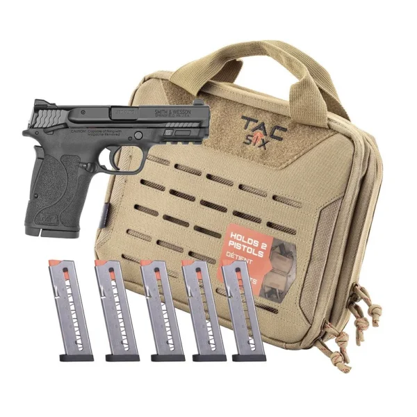 Smith & Wesson Inc. Smith & Wesson M&P380 Shield EZ M2.0 Handgun Bundle .380 Auto 8rd Magazines (5) 3.68" Barrel Black with