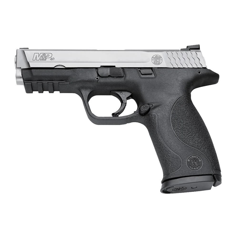 smith-wesson-mp-40-two-tone-40-sw-used-primary Smith & Wesson Inc. Smith & Wesson M&P 40 Full Size Handgun .40 S&W 15rd Magazine 4.25" Barrel Two Tone Black Silver MS NTS