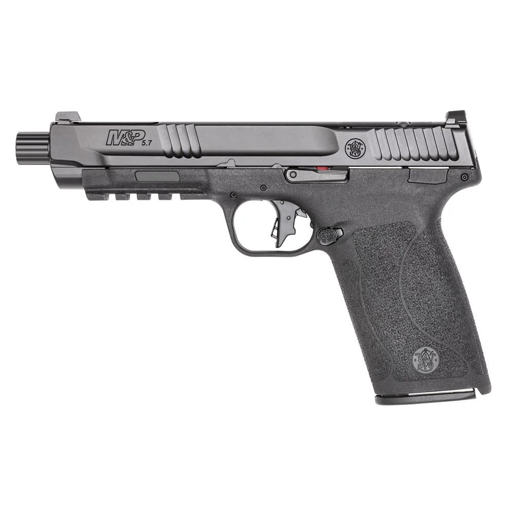 smith-wesson-mp-5-7-57x28-22rd-threaded-primary-1 Smith & Wesson Inc. Smith & wesson M&P 5.7 OR Handgun 5.7x28mm 22rd Magazine(1) 5" Threaded Barrel No Thumb Safety USED