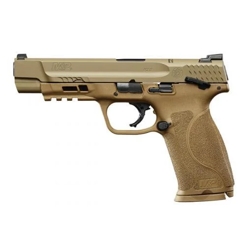 smith-wesson-mp-9-2-0-9mm-fde-thumb-safety-used-primary-1 Smith & Wesson Inc. Smith & Wesson M&P 9 2.0 Handgun 9mm 17/rd 5" Barrel FDE Thumb Safety USED