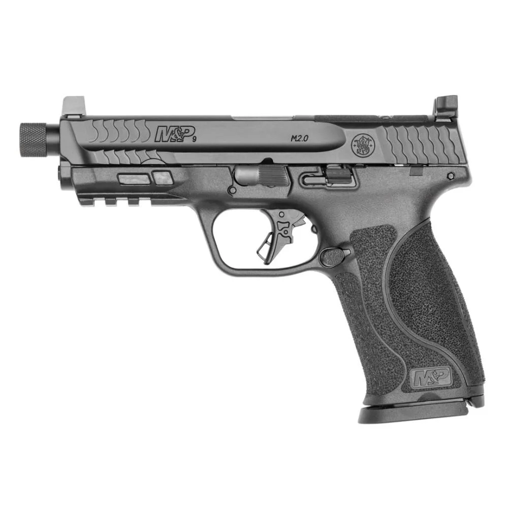 smith-wesson-mp-9-m2-0-9mm-threaded-primary Smith & Wesson Inc. Smith & Wesson M&P 9 M2.0 Full Size Handgun 9mm Luger 17rd Magazine 4.625" Threaded Barrel Black Finish