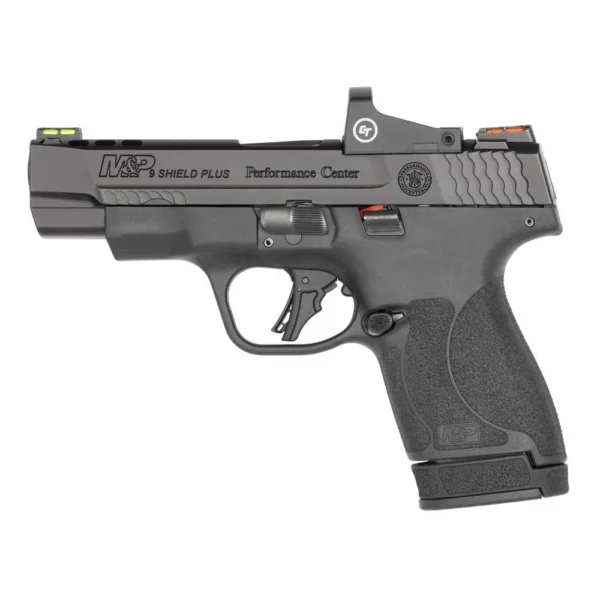 Smith & Wesson Inc. S&W PC M&P 9 Shield Plus Crimson Trace Handgun 9mm Luger 10rd Magazine 4" Ported Barrel Black USED