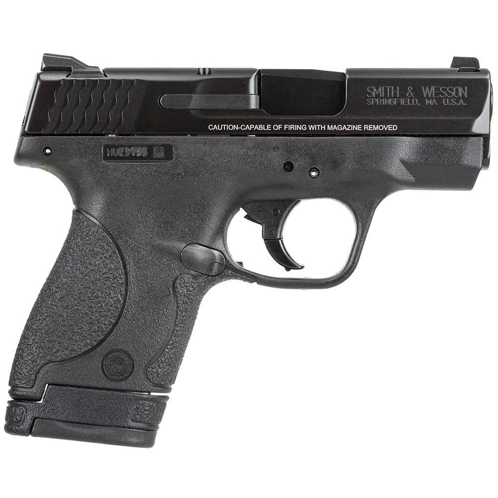smith-wesson-mp-shield-9mm-ma-compliant-used-primary Smith & Wesson Inc. S&W M&P Shield MA Compliant Handgun 9mm Luger 8rd Magazine 3.1" Barrel 3 Dot Sights-USED