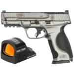 Smith & Wesson Inc. Smith & Wesson M&P9 M2.0 Handgun 9mm Luger 17rd Magazines (2) 4.25" Barrel Silver Metal with Black Grips