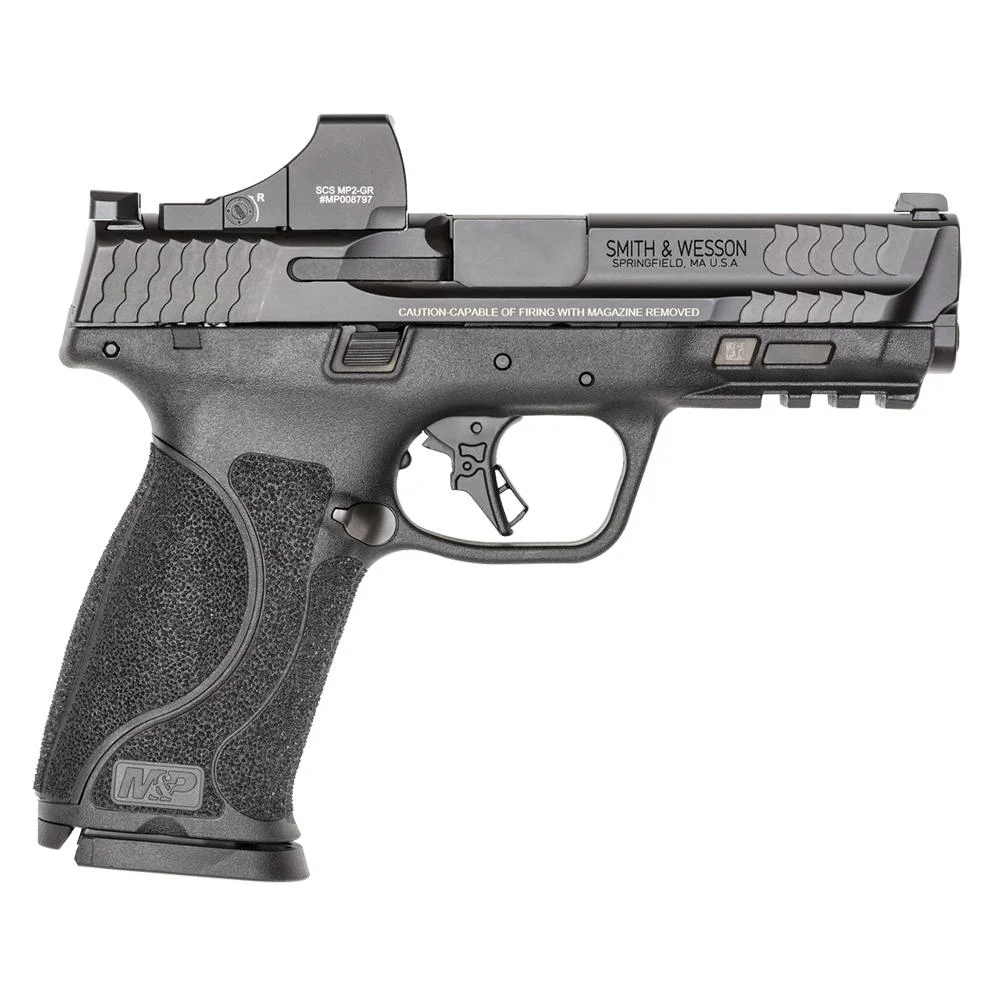 smith-wesson-mp9-m2-0-9mm-full-size-le-used-primary-1 Smith & Wesson Inc. Smith & Wesson M&P9 M2.0 Full Size LE Handgun 9mm Luger 17rd Magazine 4.25" Barrel Black with Holosun SCS