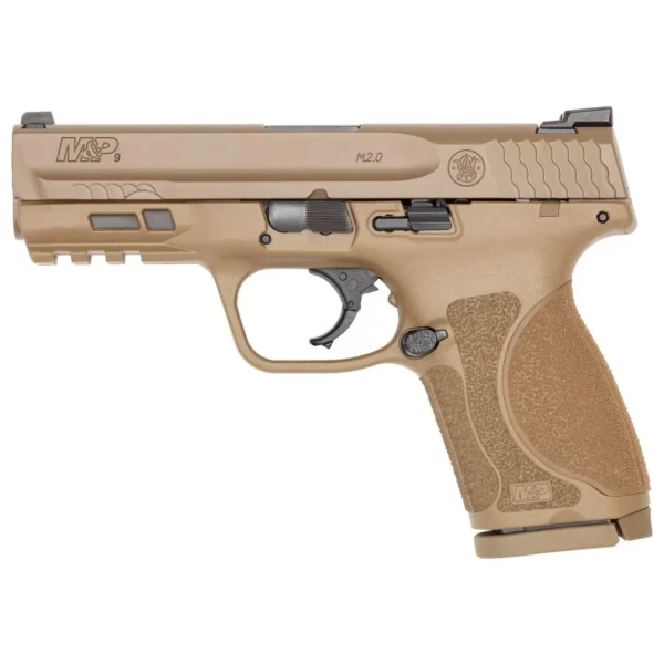 Smith & Wesson Inc. M&P9 M2.0 Compact Handgun 9mm Luger 15rd Magazine 4" Barrel FDE No Thumb Safety USED