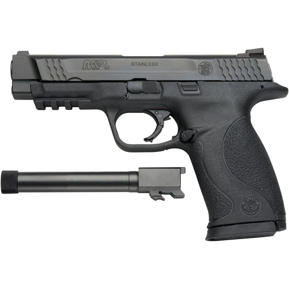 smith-wesson-mp9-threaded-barrel-9mm-primary Smith & Wesson Inc. Smith & Wesson M&P9 Threaded Barrel Kit Full Size Handgun 9mm Luger 17rd Magazine 4.25" Barrel Black with