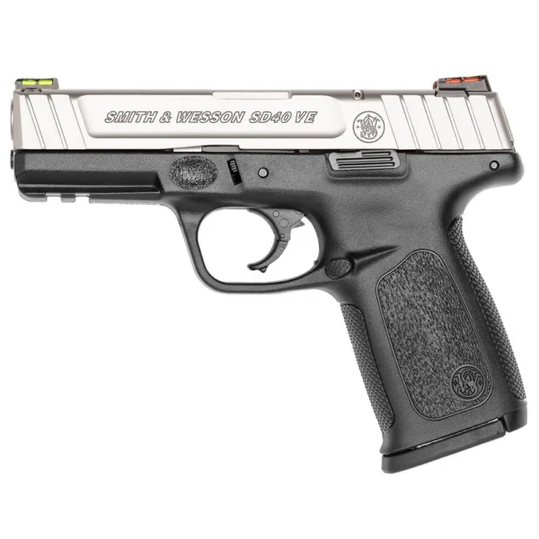 Smith & Wesson Inc. Smith & Wesson SD40 VE Handgun 40 S&W 10rd Magazine 4" Barrel Two Tone Black Silver CA Compliant USED