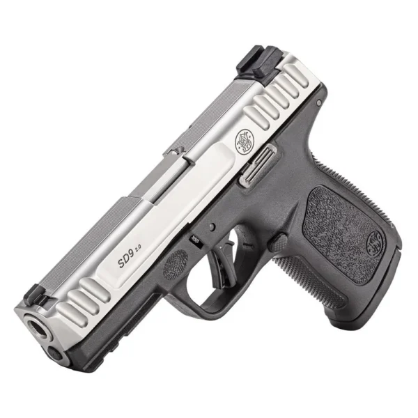 Smith & Wesson Inc. S&W SD9 2.0 Handgun Bundle 9mm Luger 16rd Magazine(3) 4" Barrel White Dot Sights No Thumb Safety 2-Tone