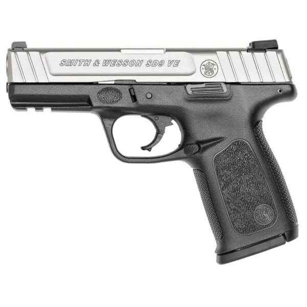 Smith & Wesson Inc. Smith & Wesson SD9 VE Handgun 9mm Luger 10rd Magazine 4" Barrel Silver Slide with Black Frame USED