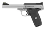 Smith & Wesson Inc. Smith & Wesson SW22 Victory Handgun .22 LR 10rd Magazines (2) 5.5" Barrel Silver with Black Grip CA