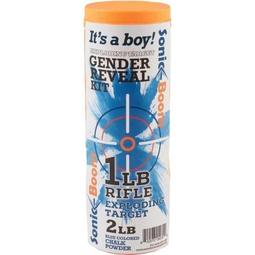 JERENT ENTERPRISES SONIC BOOM Sonic Boom Exploding Rifle Target - Gender Reveal Kit - Boy