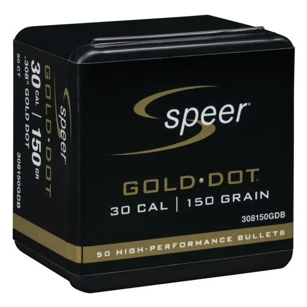 Speer Gold Dot Component Rifle Bullets .308 cal .308" 150 gr GOLD DOT SP 50/ct