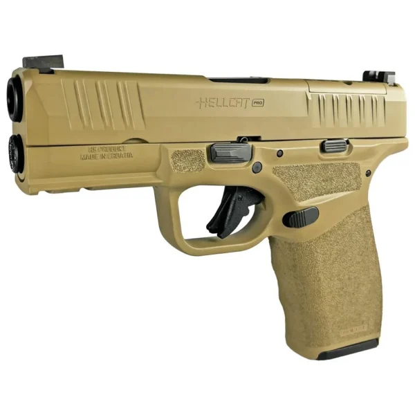 Springfield Armory Springfield "FDE" Hellcat Pro Handgun 9mm Luger 15rd Magazines(2) 3.7" Barrel