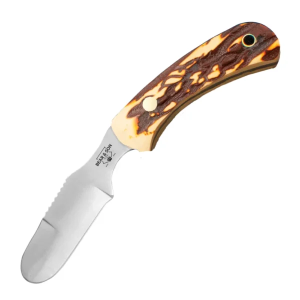 Bear & Son Cutlery Bear & Son Stag Delrin Ergonomic Skinner Knife 6-1/2" Blade Stag
