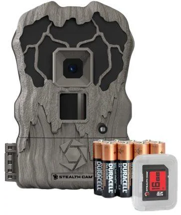 Gsm StealthCam QV18K Trail Camera 18MP 18 IR w/Distressed Finish - Batteries & 16GB SD Card