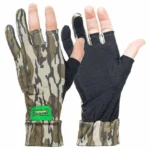 Primos Hunting Primos Stretch Fingerless Gloves - Mossy Oak Bottomland Camo OSFM