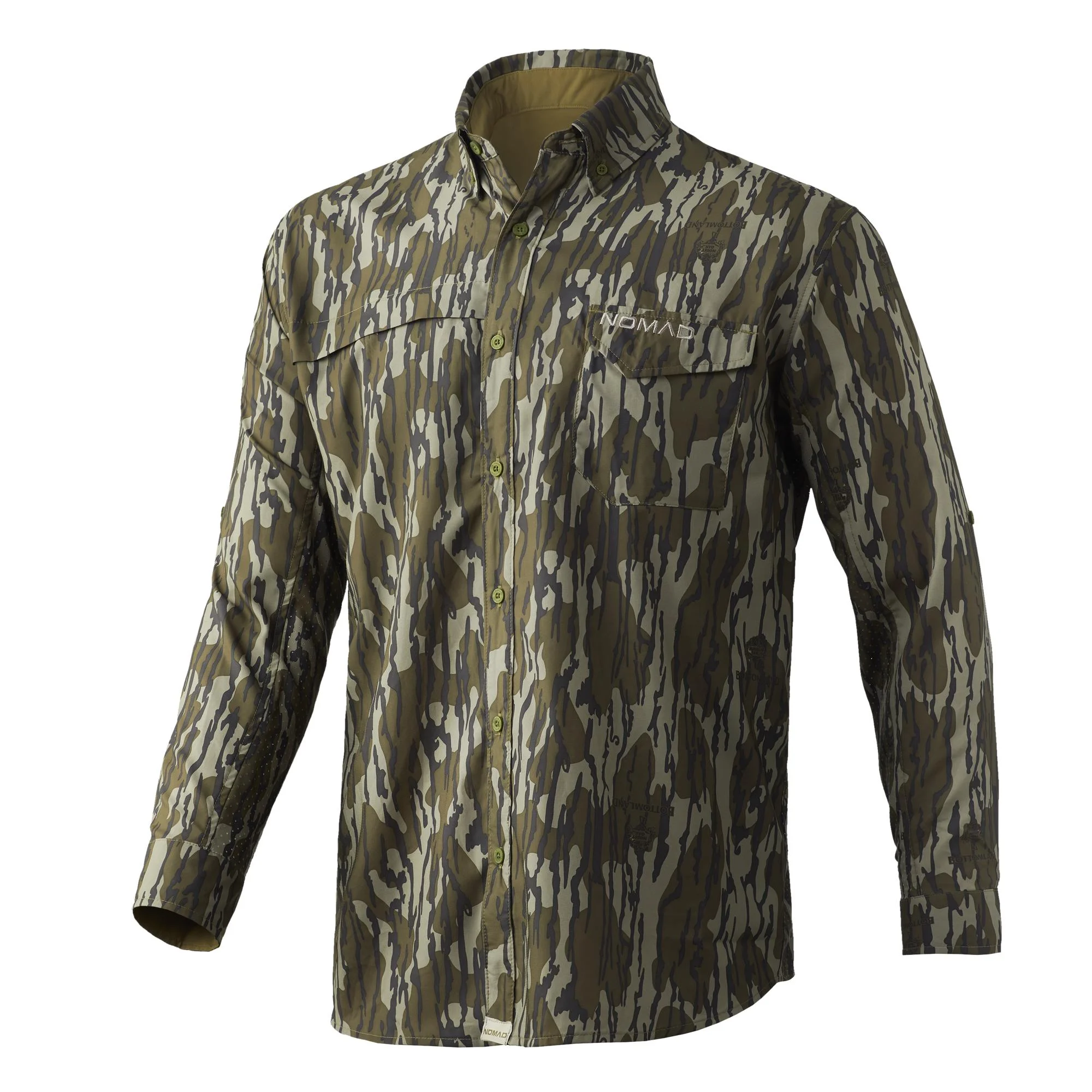 stretch-lite-long-sleeve-hunting-shirt-primary Nomad Stretch-Lite Long Sleeve Shirt Mossy Oak Bottomland L