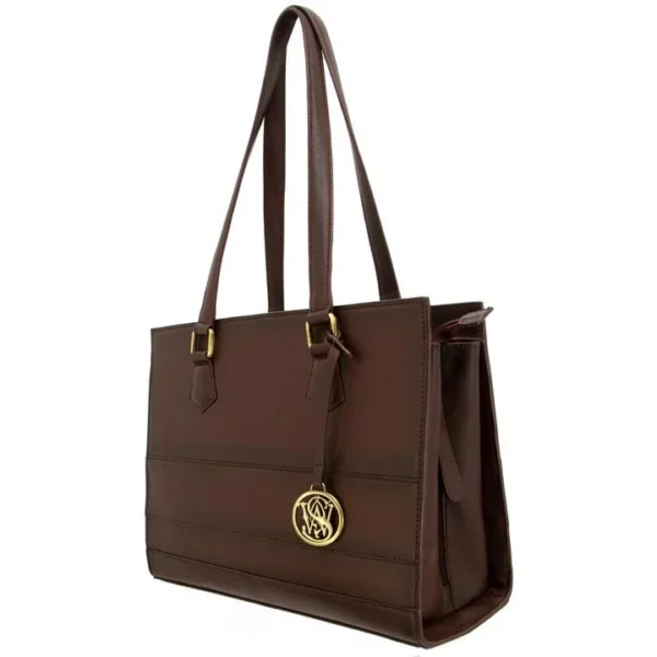 Rugged Rare Smith & Wesson Structured Handbag Concealed Carry Purse Burgundy