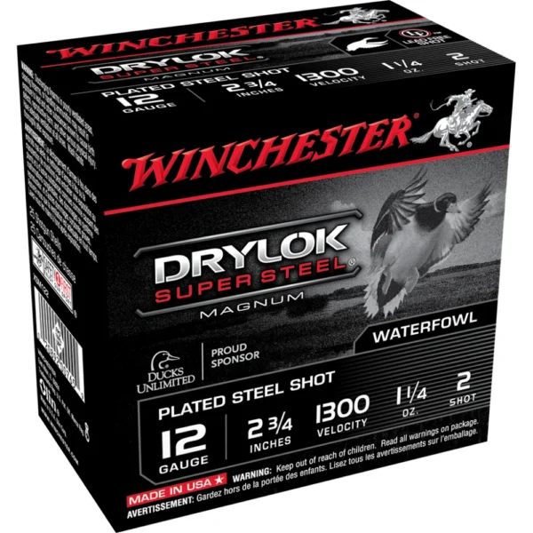 Winchester Ammunition Winchester Super-X Drylok Super Steel Shotshells 12 ga 2-3/4" 1-1/4 oz 1300 fps #2 25/ct