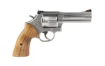 Smith & Wesson Inc. S&W Model 686 Plus Engraved Handgun .357 Mag/38 Spl 7rd Capacity 4.13" Stainless Barrel Walnut Grips