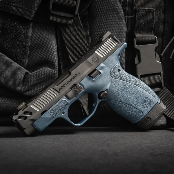 Smith & Wesson Inc. S&W PC Bodyguard 2.0 Blue Titanium Carry Comp Handgun .380 Auto 10(1)&12(1)rd Magazines 3.1" Comp Barrel