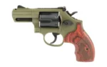 Smith & Wesson Inc. S&W PC Model 19 Carry Comp Handgun .357 Mag/.38 Spl(+P) 6rd Capacity 2.5" Barrel Moss Cerakote Rosewood