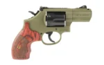 Smith & Wesson Inc. S&W PC Model 19 Carry Comp Handgun .357 Mag/.38 Spl(+P) 6rd Capacity 2.5" Barrel Moss Cerakote Rosewood