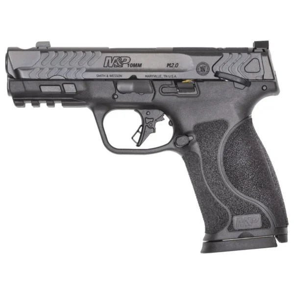 Smith & Wesson Inc. S&W PC M&P 10mm M2.0 Carry Comp Handgun 10mm Auto 10rd Magazines(2) 4" Barrel OR Thumb Safety Black
