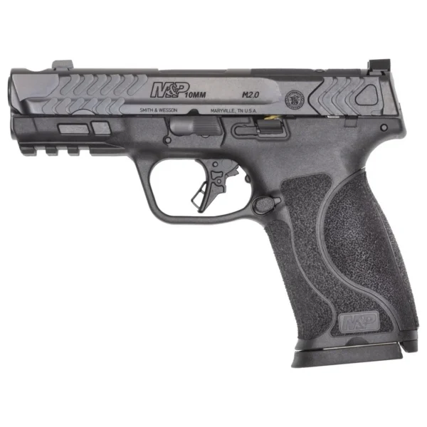 Smith & Wesson Inc. S&W PC M&P 10MM M2.0 Carry Comp Handgun 10mm Auto 15rd Magazines(2) 4" Barrel OR No Thumb Safety Black