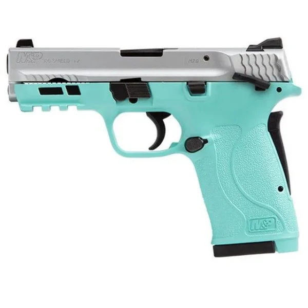 Smith & Wesson Inc. S&W M&P 380 Shield EZ Handgun .380 ACP 7&8rd Magazines 3.7" Barrel Thumb Safety Satin Slide/Robins Egg
