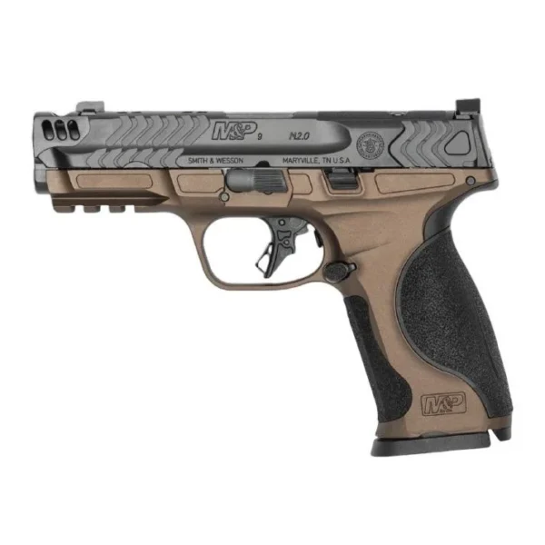 Smith & Wesson Inc. S&W PC M&P9 M2.0 Metal Carry Comp Midnight Bronze Grip Handgun 9mm Luger 17rd Magazines(2) 4.22" Ported