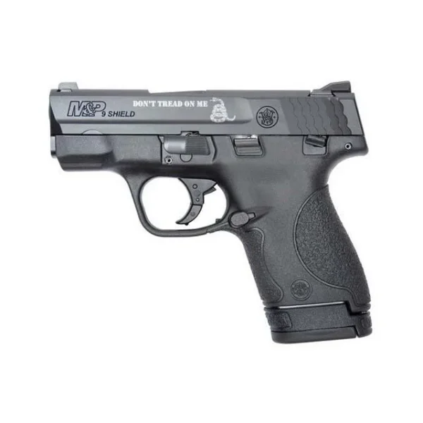 Smith & Wesson Inc. S&W M&P9 Shield "DON'T TREAD ON ME" Engraved Handgun 9mm Luger 7rd Magazine 3.1" Barrel USED
