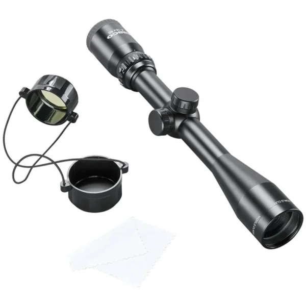 Tasco Sportsman Rifle Scope 4-12x40 1" SFP Truplex Non Illum. Black with Rings