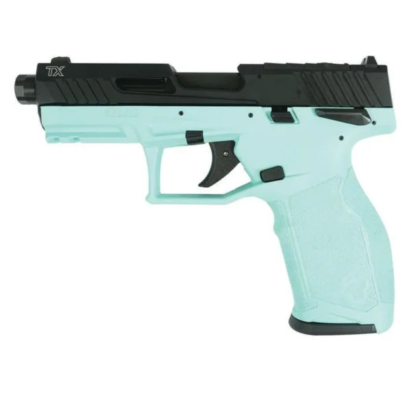 Taurus International Inc. Taurus 2TX22 TORO Handgun .22 LR 10rd Magazines(2) 4.6" Threaded Barrel Black Slide/Cyan Frame