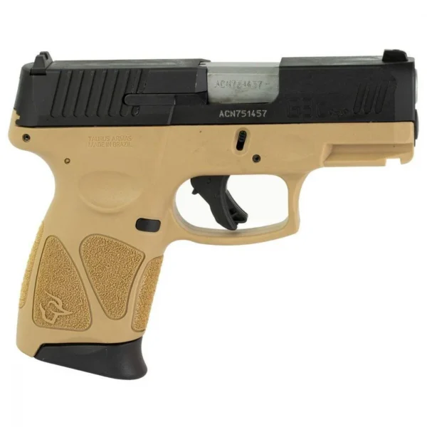 Taurus International Inc. Taurus G3C "Black Slide/ Tan Frame" Handgun 9mm Luger 12rd Magazines(2) 3.26'' Barrel