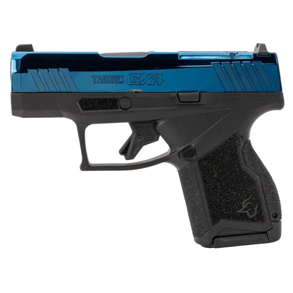Taurus International Inc. Taurus GX4 Handgun 9mm Luger 10rd Magazines (2) 3" Barrel Blue Slide and Black