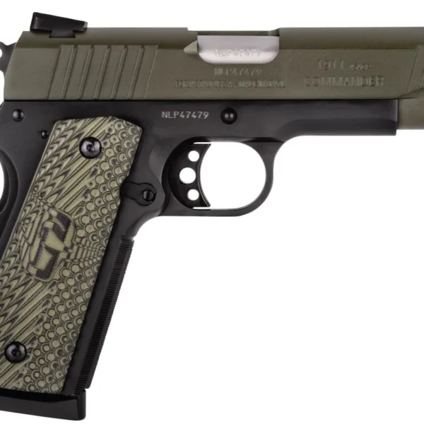 Taurus International Inc. Taurus PT1911 Commander Cerakote Mill Spec Green .45 ACP 8rd Magazine 4.25" Barrel VZ Grip