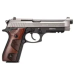 Taurus International Inc. Taurus PT92 Handgun 9mm Luger 17rd Magazines (2) 5" Barrel Black Silver with Wood Grips