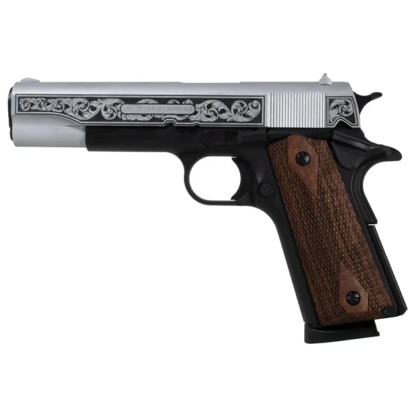 SDS Arms SDS Imports Tisas "Two Tone Filigree Stainless" 1911 A1 Service 45 Handgun .45 ACP 8rd Magazine 5" Barrel