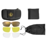 Leupold & Stevens Inc. Leupold Tracer Shooting Glasses Shadow Tan with 3 Lenses Bronze Mirror/Yellow/Clear - alternate view 2