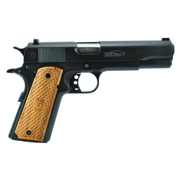 TriStar Arms Inc. TriStar American Classic Govt 1911 Blued 9mm 10rd Magazine 5" Barrel Black with Wood Grip