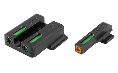 Truglo TFX Pro Tritium/Fiber-Optic Day/Night Sights Fit S&W M&P Shield|S&W M&P 22|S&W M&P SD9|S&W M&P SD40 - Orange Outline