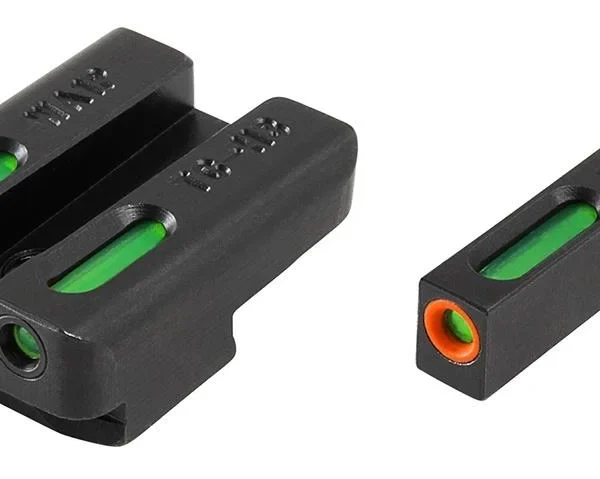 Truglo TFX Pro Tritium/Fiber-Optic Day/Night Sights Fit Walther P99/Walther PPQ - Orange Outline Front/Rear Green