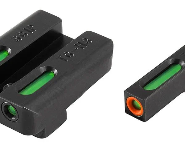 Truglo TFX Pro Tritium/Fiber-Optic Day/Night Sights Fit Sig Sauer #8 front / #8 rear - Orange Outline Front/Rear Green